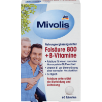 Mivolis Folsäure 800 + B-Vitamine 60таблеток 19g вітаміни 