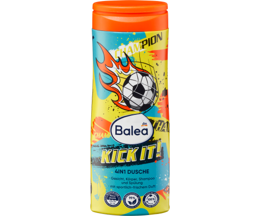 Balea дитячий  шампунь-кондиціонер-гель для душу 4в1 Kick it! 300ml (16)
