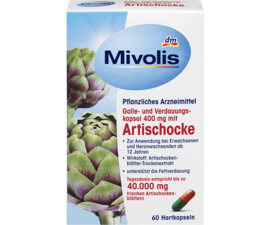 Mivolis Artischok Galle und verd 400mg 60капсул вітаміни