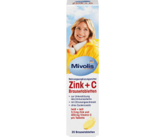 Mivolis Zink + C ШИПУЧКА таблетки 20 шт вітаміни 