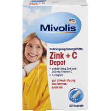 Mivolis вітаміни Zink+C Depot 60шт 