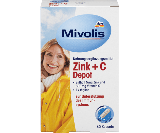 Mivolis вітаміни Zink+C Depot 60шт 
