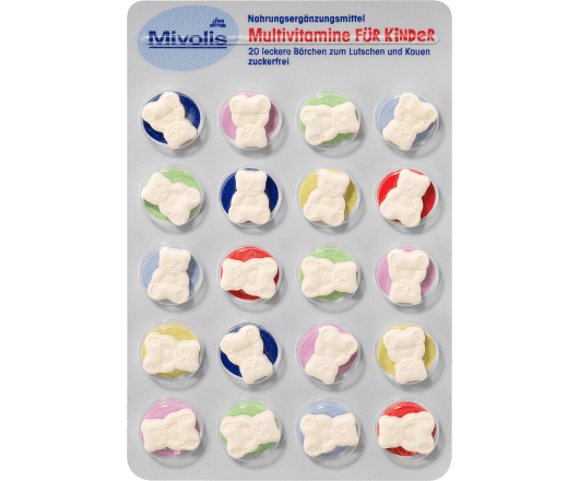 Mivolis Multivitamine für Kinder Lutschtabletten, 20 St 