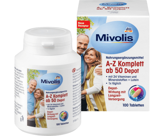Mivolis A-Z Komplett AB 50 DEPOT (після 50 років) 100капсул вітаміни 
