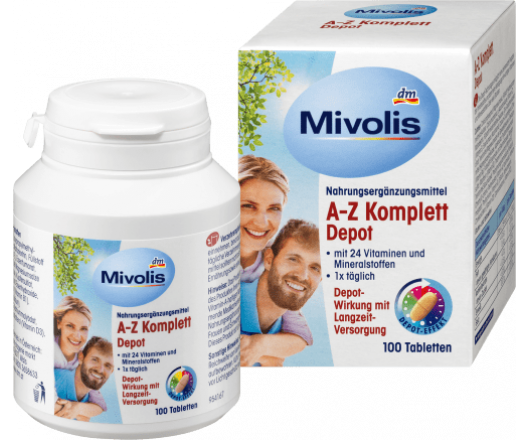 Mivolis A-Z Komplett DEPOT ( до 50 років) 100st вітаміни 