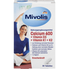 Mivolis Calcium 600+D3+K1+K2 30таблеток вітаміни 