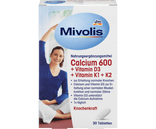 Mivolis Calcium 600+D3+K1+K2 30таблеток вітаміни 