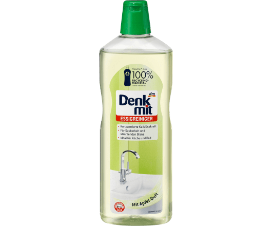 Denkmit рідина для чищення нальоту з яблучним оцтом Essigreiniger 1L (12)