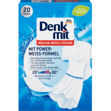 Denkmit серветки  для прання білих речей Wäsche-Weiss-Tücher 20шт (10)