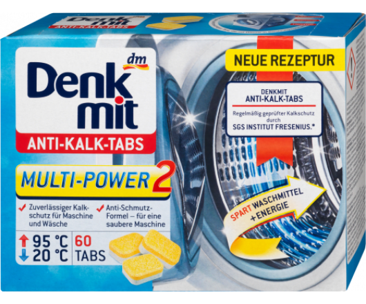 Denkmit Anti-Kalk Tabs 60шт Таблетки від накипу 