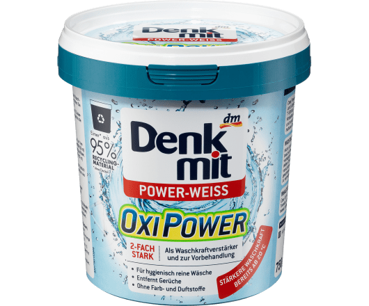 Denkmit порошок кисневий для білих речей Oxi Power Weiss 750g (6)