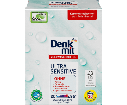 Denkmit порошок дитячий для прання Vollwaschmittel Ultra Sensitive 20п (6)