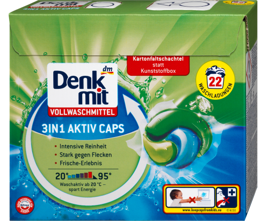 Denkmit Vollwaschmittel Caps Duo-Aktiv,20Wl Капсули для прання білого 