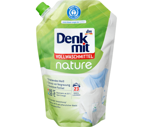 Denkmit Vollwaschmittel Nature 1,265л (8) Гель для прання білих та світ.реч.і 
