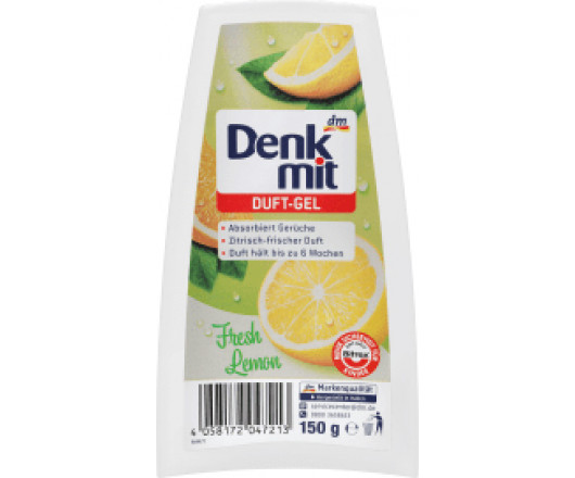 Denkmit освіжувач повітря гелевий Duft-Gel Fresh Lemon 150g (12)