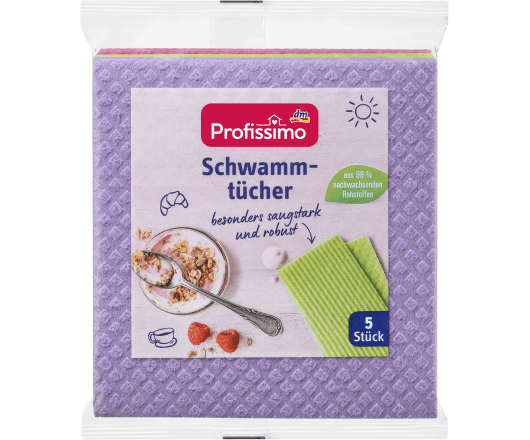 Profissimo серветки  для прибирання Schwammtucher 5шт (12)