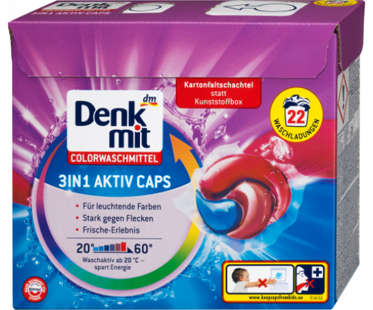 Denkmit капсули для прання кольорових речей Colorwaschmittel 22п (5