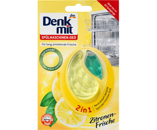 Denkmit освіжувач для ПММ Spulmaschinen-Deo Zitronen-Frische 8ml 2шт (19)