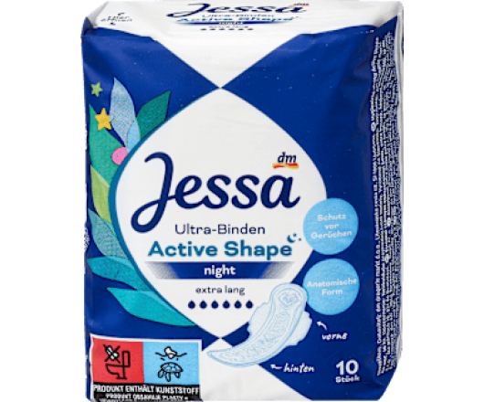 Jessa прокладки Ultra-Binden Active Shape Night 10St
