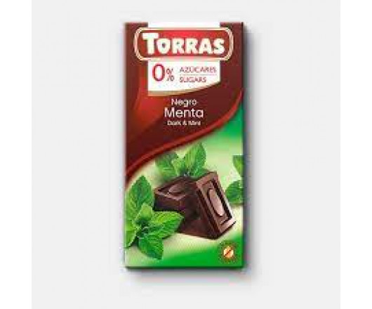 Torras шоколад №534 чорний з ментолом 75г
