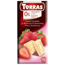 Torras шоколад №565 білий з полуницею 75г