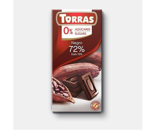 шоколад ТМTorras№530 чорний 72% 75г