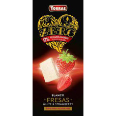  Torras шоколад №63 білий з полуницею 125г 