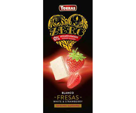  Torras шоколад №63 білий з полуницею 125г 