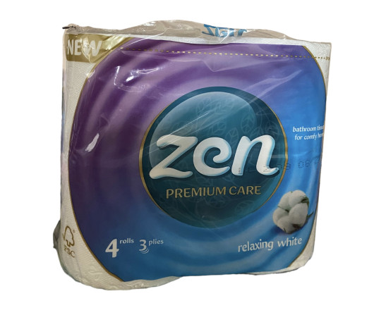 Zen туалетний папір premium care Relax 3 шар 4шт