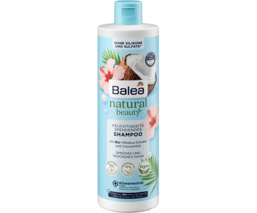 Balea Natural шампунь для  волосся Hibiskus-Extrakt und Kokosmilch 400ml (6)