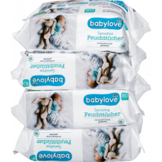 Babylove серветки вологі Sensitive 80st 