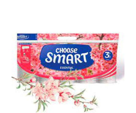Smart туалетний папір Персикові квіти 3шар 10шт