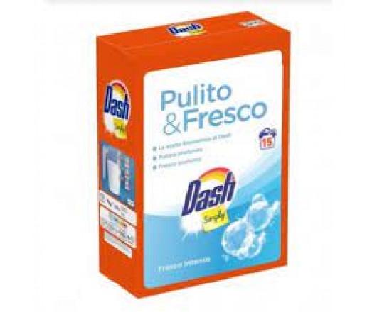 Dash порошок для прання pulito &fresco 15п 975g (12)