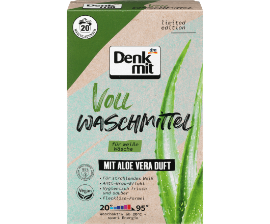 Denkmit Vollwaschmittel LE Pulver Aloe Vera 20п 1,3kg (5)Порошок для прання