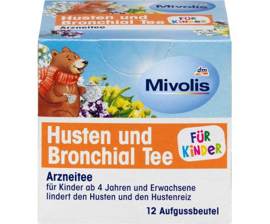Mivolis чай Husten und Bronchial Tee für Kinder (12 x 1,5 g) 18g 