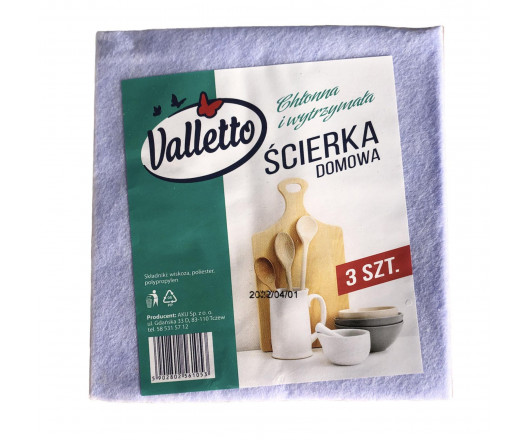 Valletto серветки для прибирання 3шт (40)