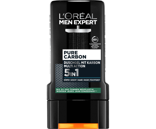 Loreal MEN гель для душу Carbon Pure 5in1 Multiaction 250мл (6)