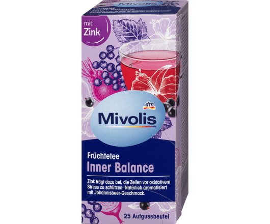 Mivolis чай Inner Balance Tee mit Zink & Johannisbeer-Geschmack (25 x 2 g) 50g (10)