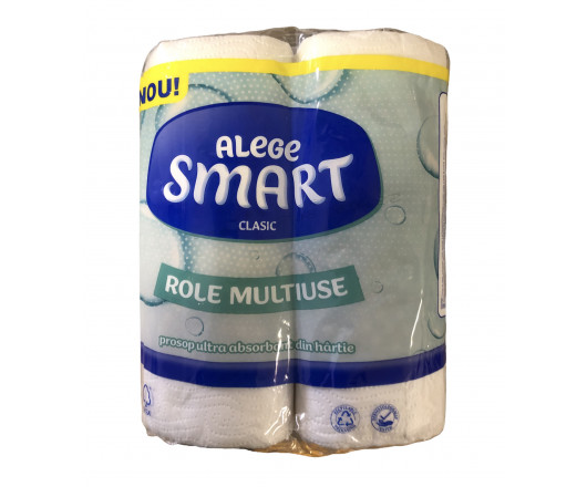 Smart рушник паперовий 2 рулони 2сл 18г 50відривів 22*23см 2*11м (12)