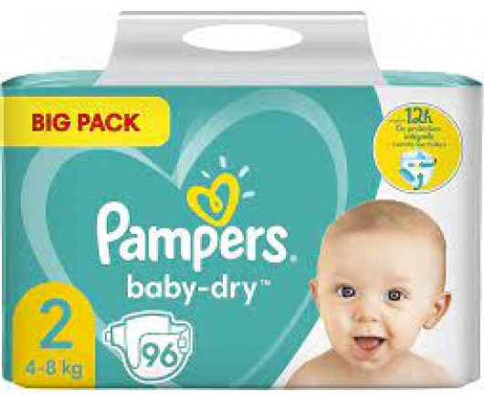 Pampers памперси 2 4-8kg 96шт 