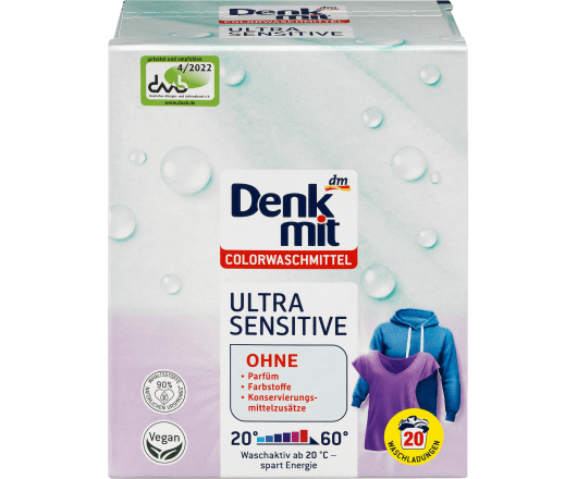 Denkmit порошок дитячий для прання Colorwaschmittel Ultra Sensitive  20п (6)