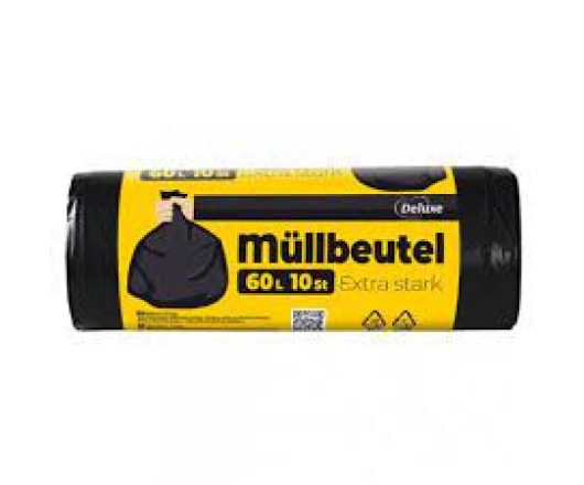 Deluxe 60L/10шт мішки для сміття (50)[D,F]