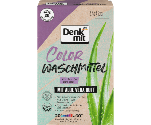 Denkmit Colorwaschmittel Pulver Aloe Vera, 20 Wl/порошок