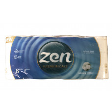 Zen туалетний папір Relaxing white 3шар 8 шт