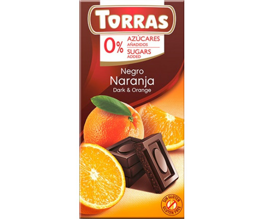 шоколад ТМTorras №533 чорний з апесьсином 0.75 40шт/ящ