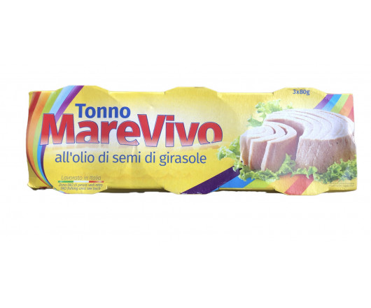 тунець в рослиній олії ТМ Marevivo 80 g.W