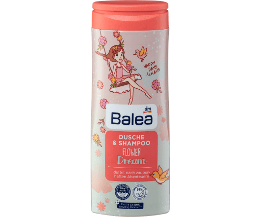 Balea для дітей 2в1 Flower dream Шампунь+гель для душу 300ml 