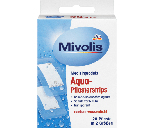 Mivolis пластир Aqua-Pflasterstrips 20шт
