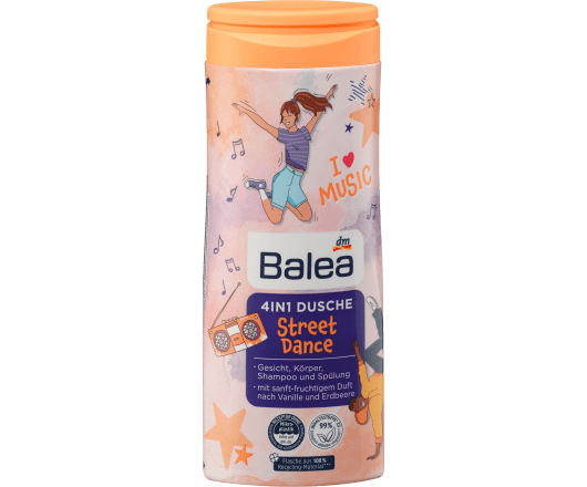 Balea для дітей 4в1 Street Dance Шампунь+гель+кондиціонер 300ml 