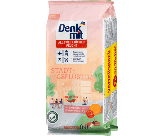 Denkmit вологі серветки  Stadt-geflüster 2x50St 